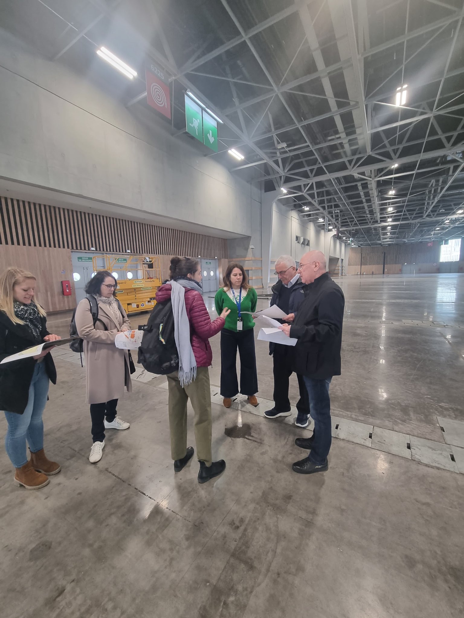 IBSA President and members of the IBSA management team are shown around one of the venues of Paris 2024
