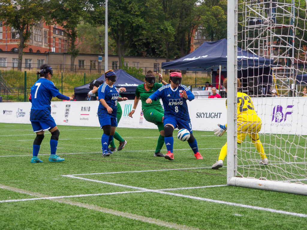 Argentina and Japan in the Women's Blind Football World Championship final